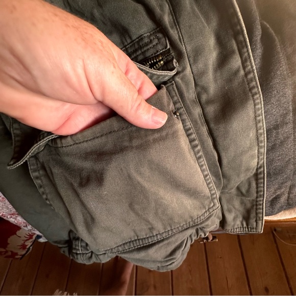 Banana Republic size small olive green hooded twill Adirondack barn jacket . - Picture 10 of 13